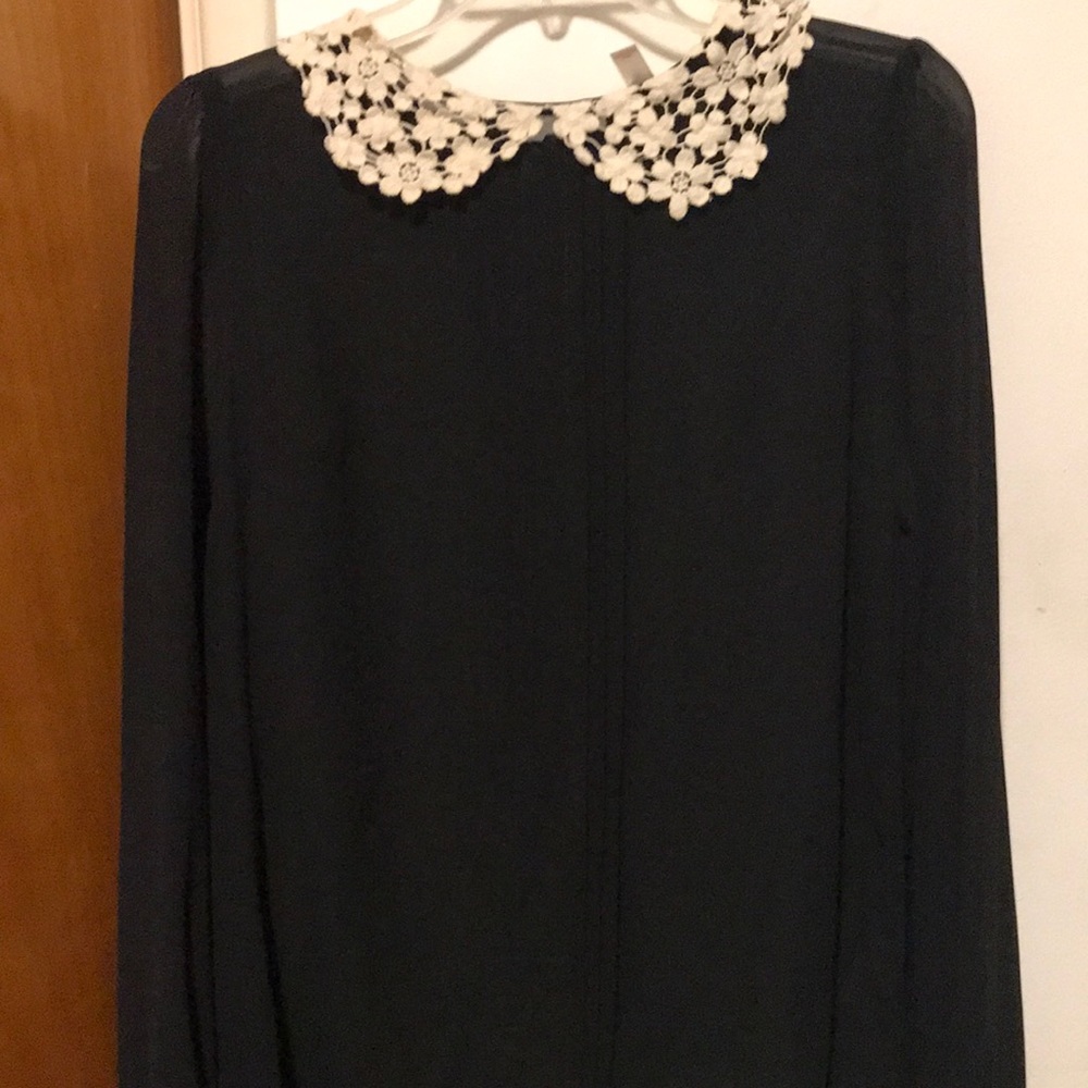 White collar  blouse